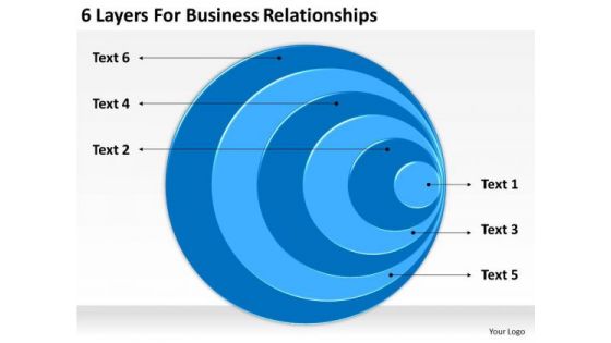 6 Layers For Business Relationships Plan PowerPoint Templates
