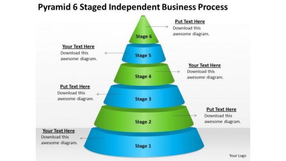 6 Staged Independent Business Process How Do You Write Plan PowerPoint Slides