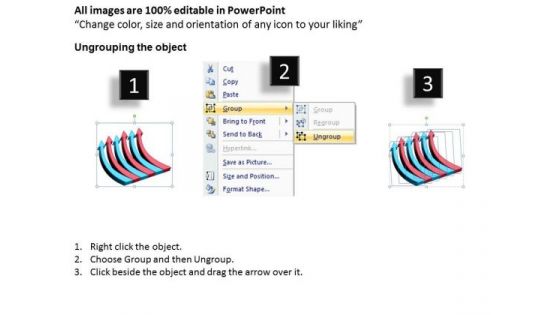 6 Stages 3d Curved Arrow Diagram Executive Summary Example Business Plan PowerPoint Slides