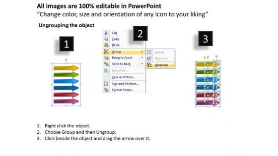 6 Stages Arrows In The Same Direction Business Plan For Small PowerPoint Templates