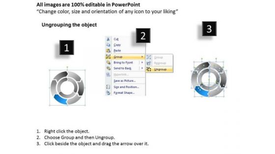 6 Stages Circular Flow Diagram Business Plan For PowerPoint Slides