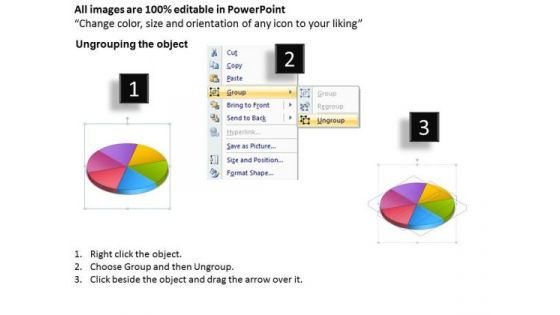 6 Stages Illustration Of Circular Pie Chart Simple Business Plan PowerPoint Slides
