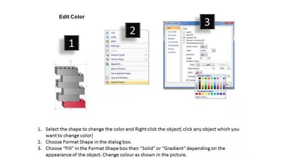 6 Stages Layered Process Model Business Plan PowerPoint Templates