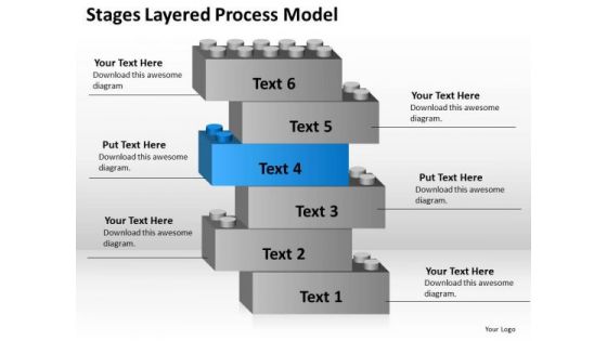 6 Stages Layered Process Model Business Planning Guide PowerPoint Slides
