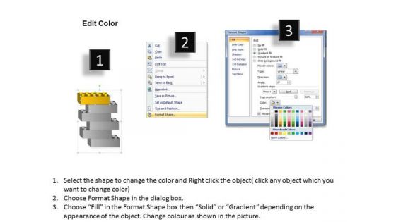 6 Stages Layered Process Model Ppt Business Plans PowerPoint Templates