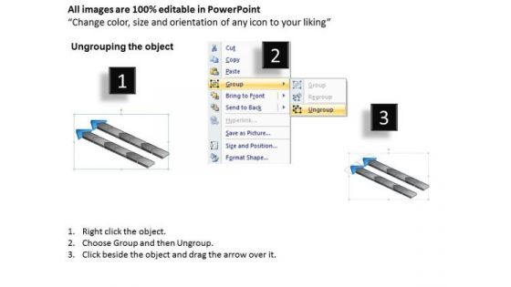 6 Stages Parallel Arrow Control Flow Diagram Ice Cream Business Plan PowerPoint Slides