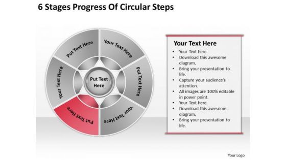 6 Stages Progress Of Circular Steps Chiropractic Business Plan PowerPoint Slides 6 Stages Progress Of Circular Steps Chiropractic Business Plan PowerPoint Slides