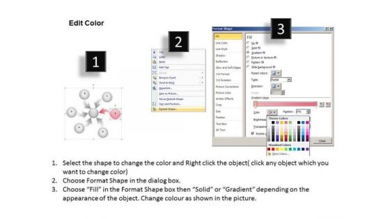 6 Steps Converging Arrows To Center Point Cycle Diagram PowerPoint Templates