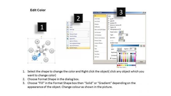 6 Steps Converging Arrows To Center Point Ppt Cycle Diagram PowerPoint Template