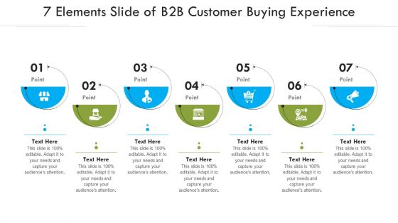 7 Elements Slide Of B2B Customer Buying Experience Ppt PowerPoint Presentation Gallery Clipart Images PDF
