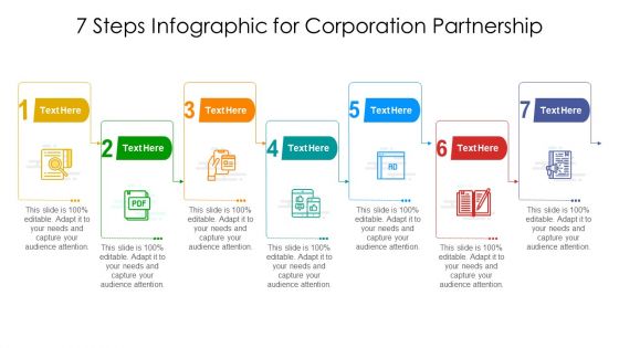 7 Steps Infographic For Corporation Partnership Ppt PowerPoint Presentation Portfolio Slide Portrait PDF