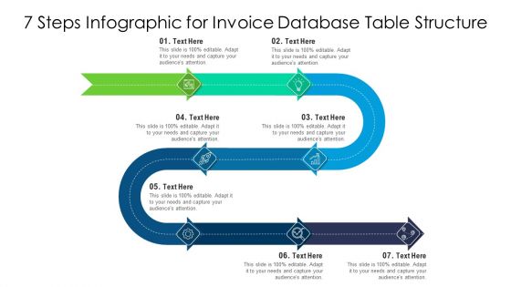 7 Steps Infographic For Invoice Database Table Structure Ppt PowerPoint Presentation Pictures Outline PDF