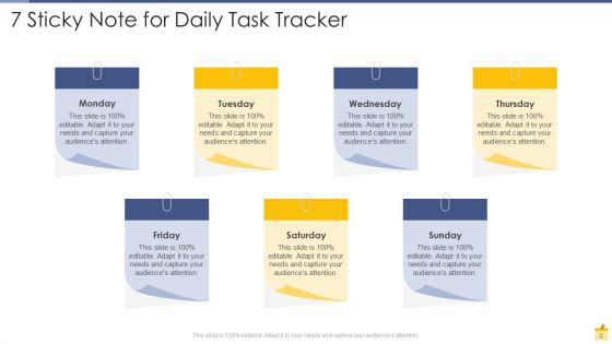 7 Sticky Note Ppt PowerPoint Presentation Complete Deck With Slides