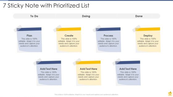 7 Sticky Note Ppt PowerPoint Presentation Complete Deck With Slides