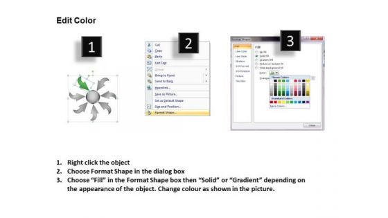 7 Arrows Converging Towards Single Task Process Cycle Motion Network PowerPoint Templates