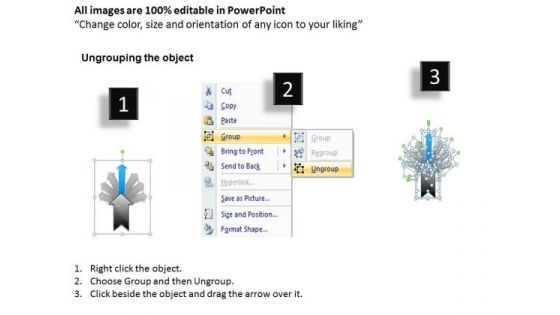 7 Arrows Diverging Representing Process Model Circular Chart PowerPoint Templates