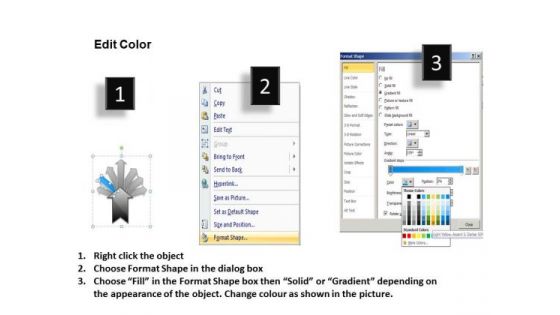 7 Arrows Diverging Representing Process Model Cycle Motion PowerPoint Templates