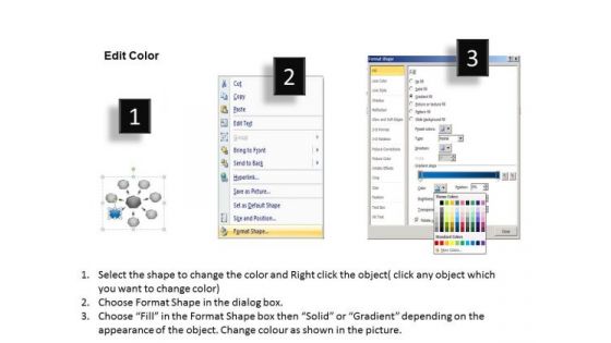 7 Converging And Diverging Factors Process Flow Cycle Diagram PowerPoint Slides