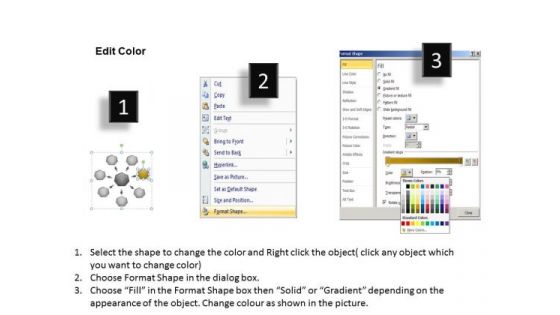 7 Converging And Diverging Factors Process Flow Cycle PowerPoint Slides
