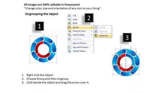 7 Stage 2 Layers PowerPoint Cycle Process Chart Diagram For Ppt Slides