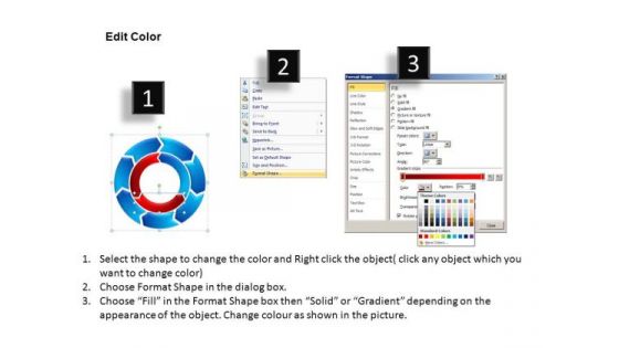 7 Stage 2 Layers PowerPoint Cycle Process Chart Diagram For Ppt Slides