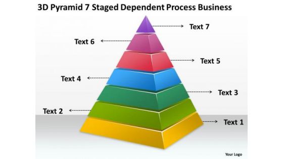 7 Staged Dependent Process Business Ppt Opening Plan PowerPoint Templates
