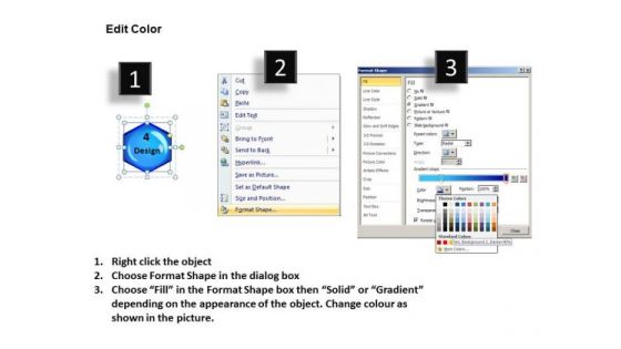 7 Stages Branding Process PowerPoint Slides Hexagon Ppt Templates