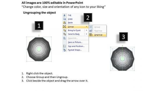 7 Stages Concentric Proces System Business Plans PowerPoint Slides