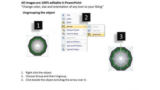 7 Stages Concentric Proces System Sample Business Plans PowerPoint Templates