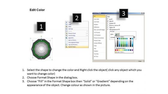 7 Stages Concentric Proces System Sample Business Plans PowerPoint Templates