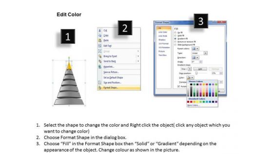 7 Stages Forming Colorful Pyramid Ppt Business Development Plans PowerPoint Templates