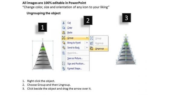 7 Stages Forming Colorful Pyramid Sample Sales Business Plan PowerPoint Slides