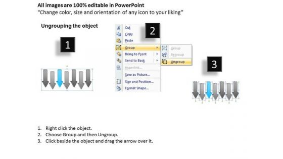 7 Stages Parallel Arrow Program Instructions Business Plan Generator PowerPoint Templates