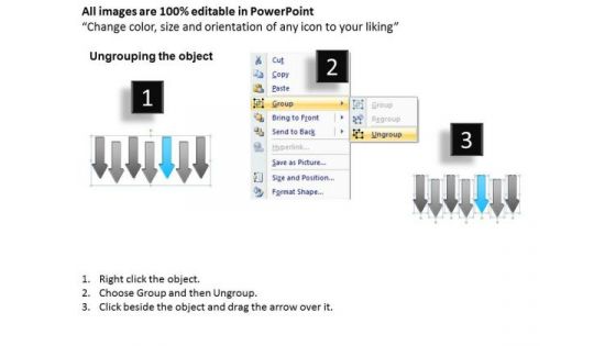 7 Stages Parallel Arrow Program Instructions Business Plan Structure PowerPoint Templates