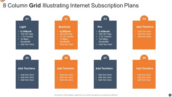 8 Column Grid Ppt PowerPoint Presentation Complete With Slides