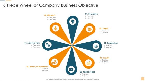 8 Piece Wheel Of Company Business Objective Ppt Gallery Template PDF