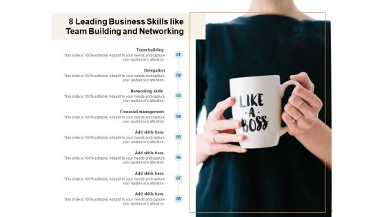 8 Skills For Learning And Development Financial Management Networking Ppt PowerPoint Presentation Complete Deck