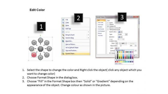 8 Circular Processes In Single Presentation PowerPoint Templates