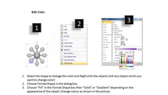 8 Colorful Diverging Sections Forming A Circle Cycle Arrow Chart PowerPoint Templates
