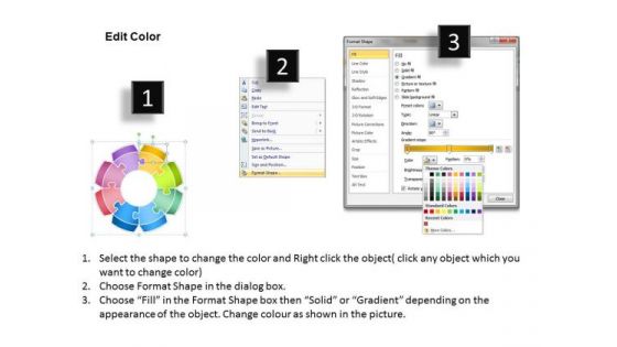 8 Colorful Puzzles Interrelated Process Detailed Business Plan PowerPoint Slides