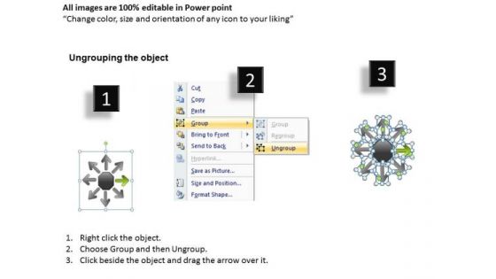 8 Plans For Target Achievement Arrows Cycle Process Network PowerPoint Templates