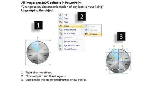 8 Stages Circular Process Flow Diagram Network Marketing Business Plan PowerPoint Slides
