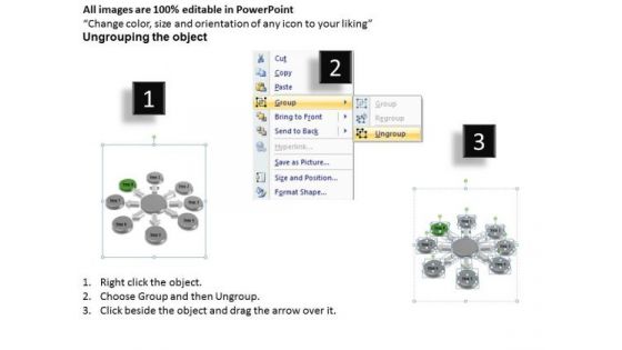 8 Stages Circular Spoke Diagram Sample Business Plans Free PowerPoint Slides