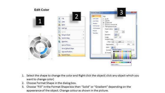 8 Stages Concentric Circular Process Chart Ppt Business Plan Outline PowerPoint Slides