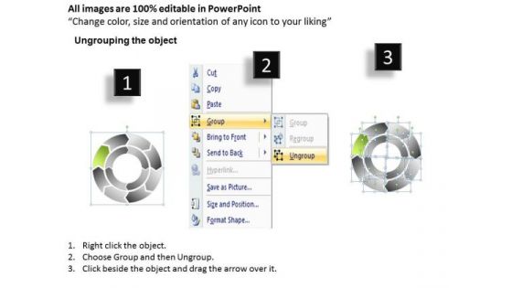 8 Stages Concentric Circular Process Chart Ppt Business Proposal PowerPoint Slides