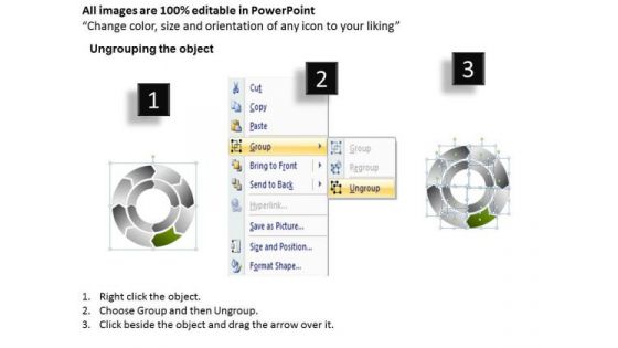 8 Stages Concentric Circular Process Chart Ppt Linear Flow Rate PowerPoint Templates