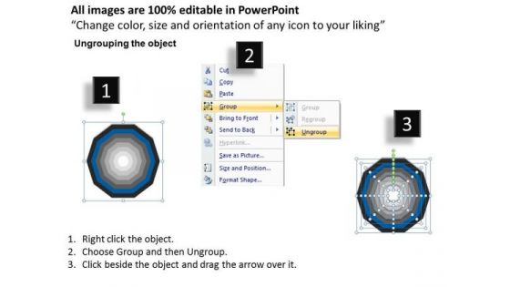 8 Stages Concentric Data Flow Diagram Ppt Business Plan PowerPoint Slides