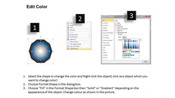 8 Stages Concentric Data Flow Diagram Ppt Business Plan PowerPoint Templates