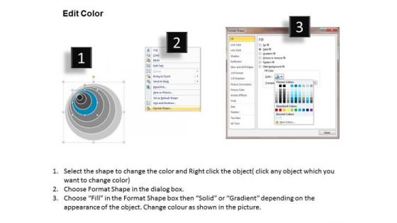 8 Stages Concentric Project Management Process Business Plan Samples PowerPoint Slides