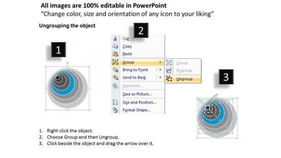 8 Stages Concentric Project Management Process Sales Plan PowerPoint Slides